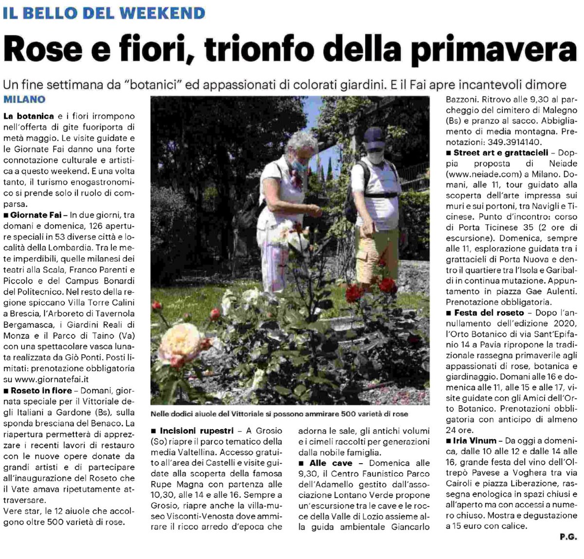vittoriale's tweet photo. Il bello del fine settimana sono le rose in fiore🌹
@ILGIORNOCronaca propone un sabato all’aperto, al Vittoriale, dove verrà inaugurato il roseto, recuperato grazie al progetto @L_ODO_ROSA, voluto dal presidente @GBGuerri e curato da Sabina Antonini.
Vi aspettiamo domani alle 17. https://t.co/yzX1djrBYm