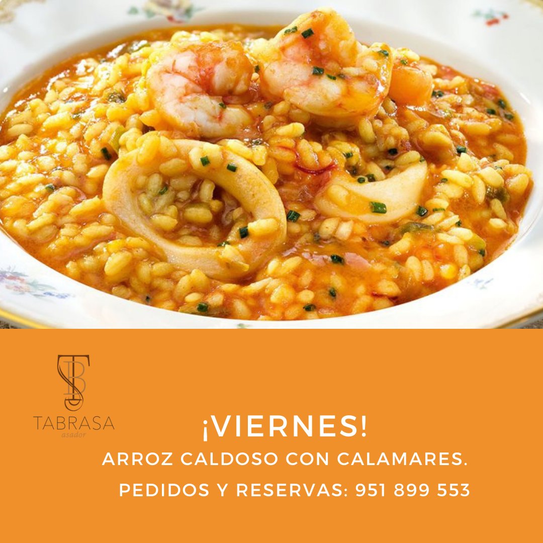 Pequeños detalles "de cuchara" que marcan la diferencia. Feliz viernes a todos 😉🍛😘🍷🥩

Reservas y pedidos para llevar: 951 899 553
#cuchara #arroz #caldoso #arrozcaldoso #fabada #lentejas #cuchareo #arrozcaldoso #tabrasa #carnes #parrilla #parallevar #sanpedro #terraza #vino
