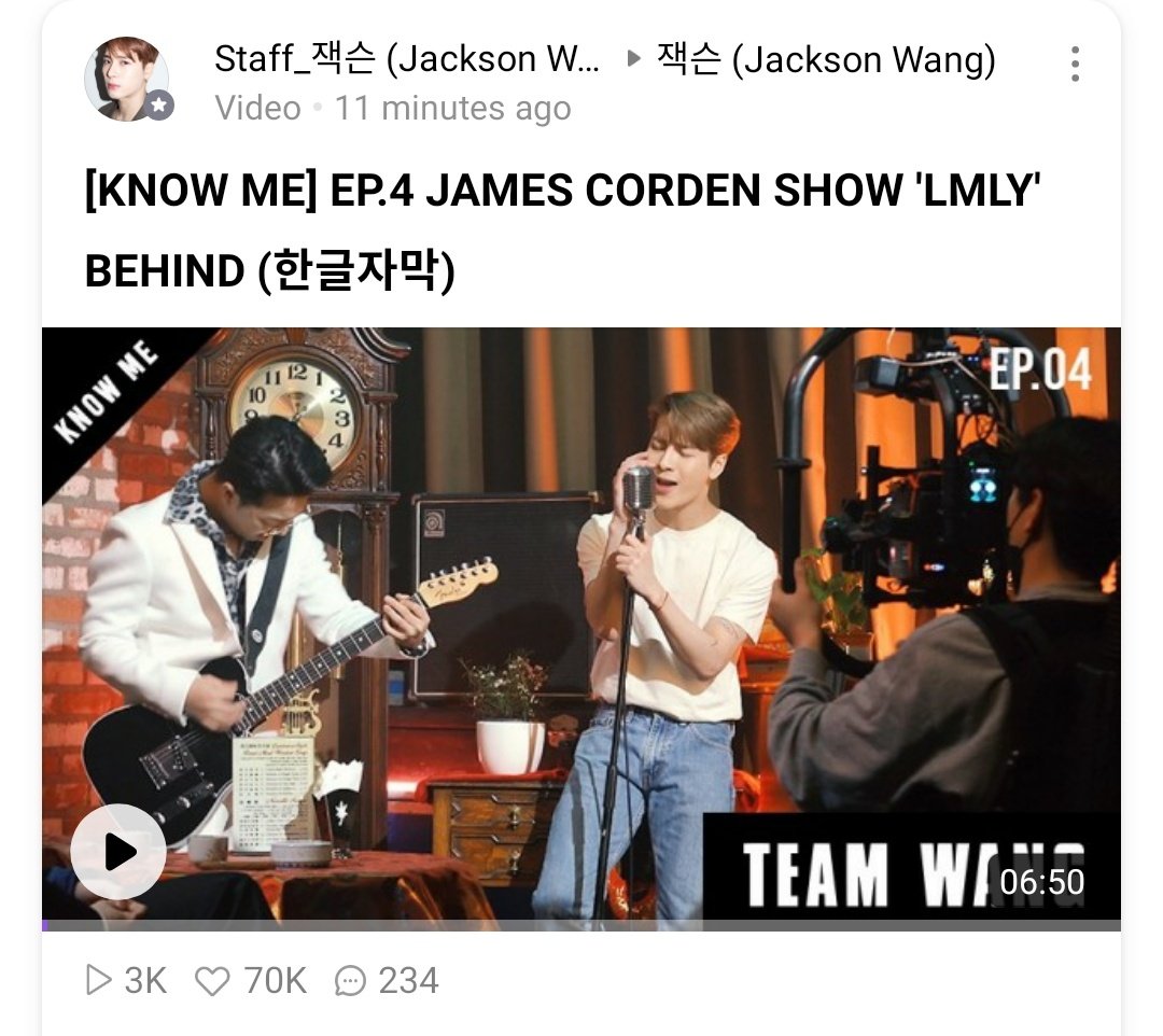 JacksonWGlobal's tweet photo. [#JSVLIVE] 210514

[KNOW ME] EP.4
JAMES CORDEN SHOW 'LMLY' BEHIND

🔗: https://t.co/4E3x5gfyZj

#JacksonWang #王嘉尔 #잭슨 #TEAMWANG @JacksonWang852 @teamwangofcl https://t.co/XprMWMgkji