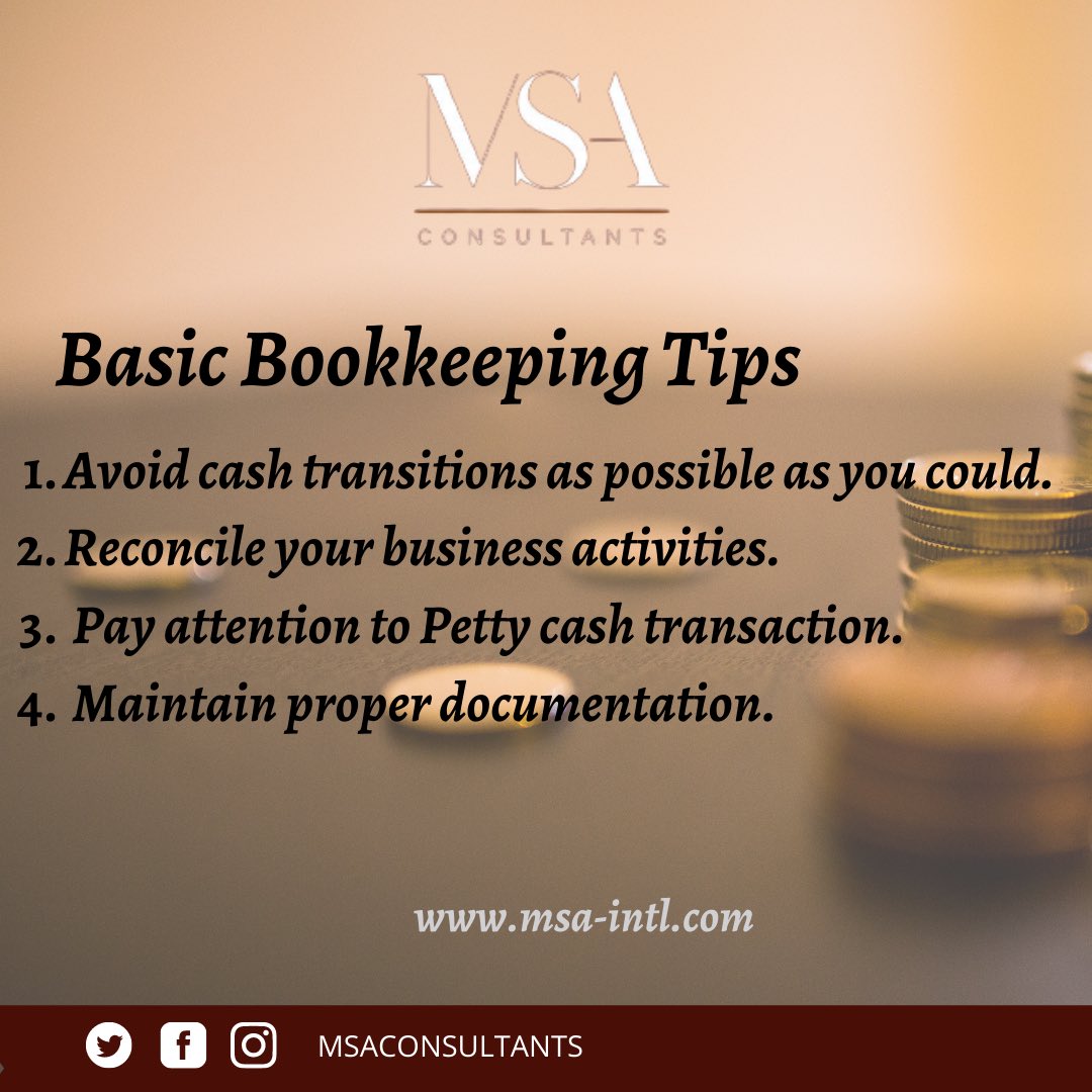 MSA_Consultants's tweet image. Basic tips for Small Businesses.

Visit our website for more information or send us a Dm.

msa-intl.com

#msaconsulting #msa #accounting #auditing #consulting #tax #finance #business #account #virtualaccountants #businessrules #friday #accountingtips #bookkeeping