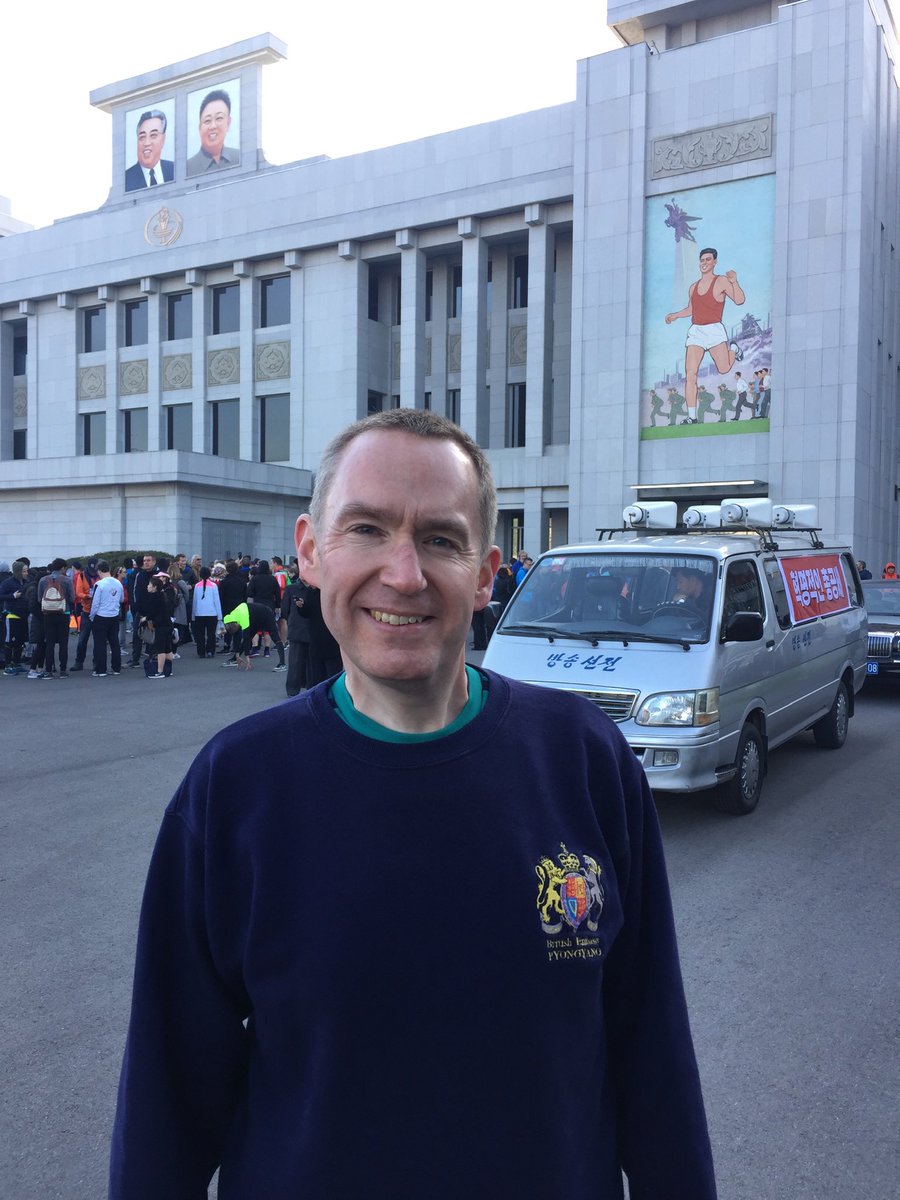 ColinCrooks1's tweet photo. #BritishEmbassy #Pyongyang will be joining @FCDOGovUK #GlobalMile tomorrow, though we will run our mile in the UK. Fond memories of running in #NorthKorea, including 2019 #PyongyangMarathon and last year’s DiploMile #MentalHealthAwarenessWeek @Piquer @ukinnl @UKinKorea https://t.co/DBnIvvykMb