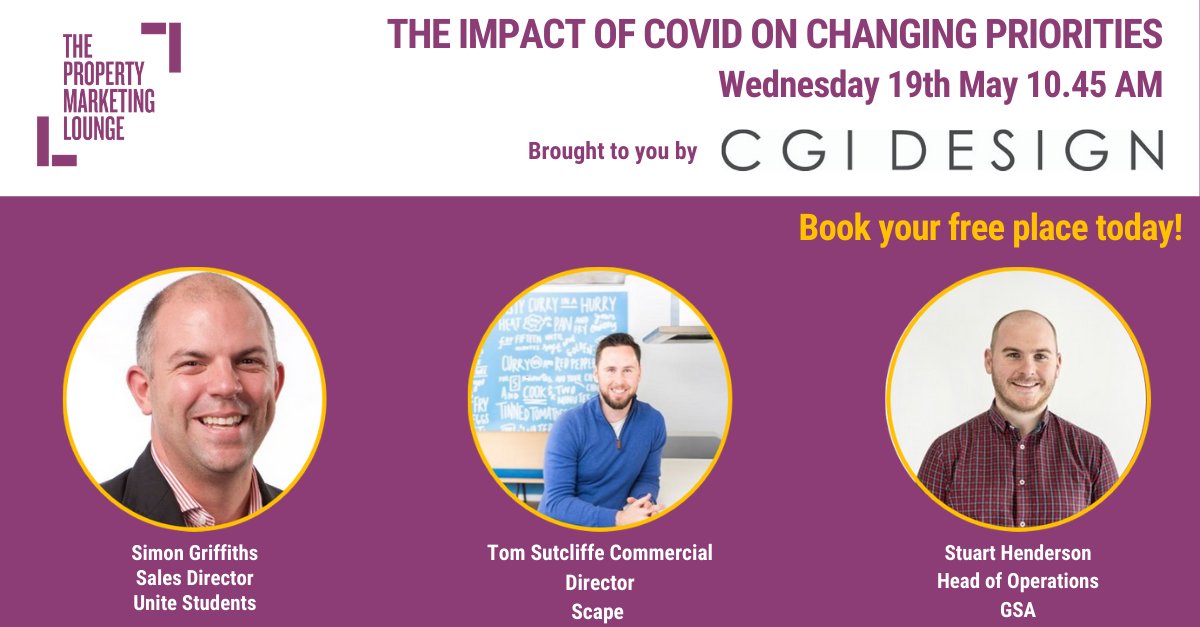 strategists_the's tweet photo. Join Tom Sutcliffe from @scapeliving @ScapeStudent for The Property Marketing Lounge sponsored by @cgi_design on Wednesday 19th May at 10.45 to hear about the changes to sales and marketing in the #property industry over the past year.

https://t.co/rOx0QBhg99 https://t.co/kfxdXtfSxY