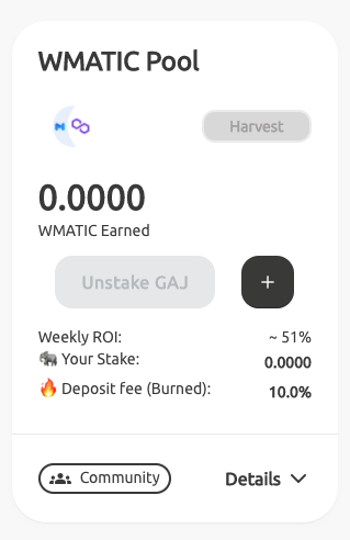 GajFinance's tweet photo. Stake GAJ and earn WMATIC
Get 51% Weekly ROI 🤑
$MATIC $GAJ $WMATIC #PolygonNetwork #MATICNetwork #PolyGaj #MATIC #WMATIC @0xPolygon @weekinpolygon https://t.co/io89IIREUD