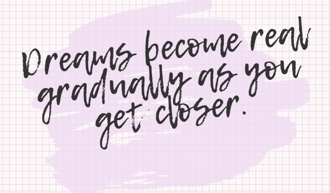 HelloCafePlan's tweet image. Dreams become real gradually as you get closer 💭. 
#happyplanning #plannercommunity #plannerlove #plannerlife #bulletjournal #bujolove