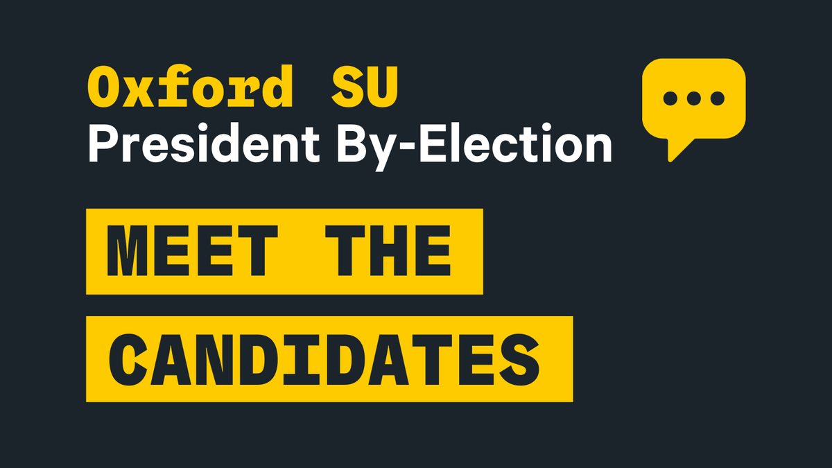 All candidates running in the President By-Election, including their manifestos, can be found right now on our website!

🤩 Meet the candidates: oxfordsu.org/by-election/

📢 Attend the hustings: oxfordsu.org/ents/event/224…

❓ Submit a question: forms.office.com/r/vWUE7P1b2H