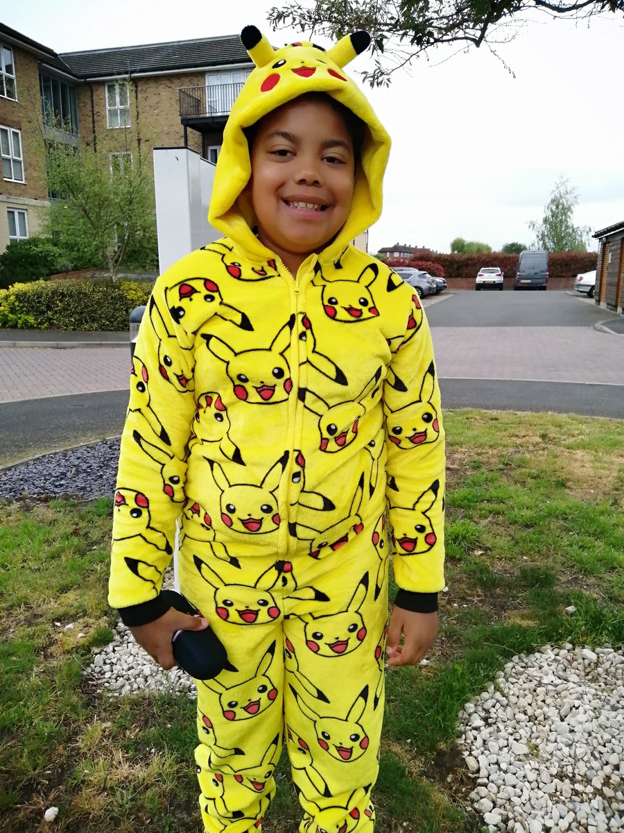 Pyjama Day at school. My gorgeous pokemon. This will keep him warm. Hope you all well. Have a good weekend all. ❤️💙 @BbmTracey @SupportBritish @vshowcards @TSauerback @murray_hecht @KateDaviesSpeak Blessings to you all. ❤️ #talent #actor #model  #stayhopeful