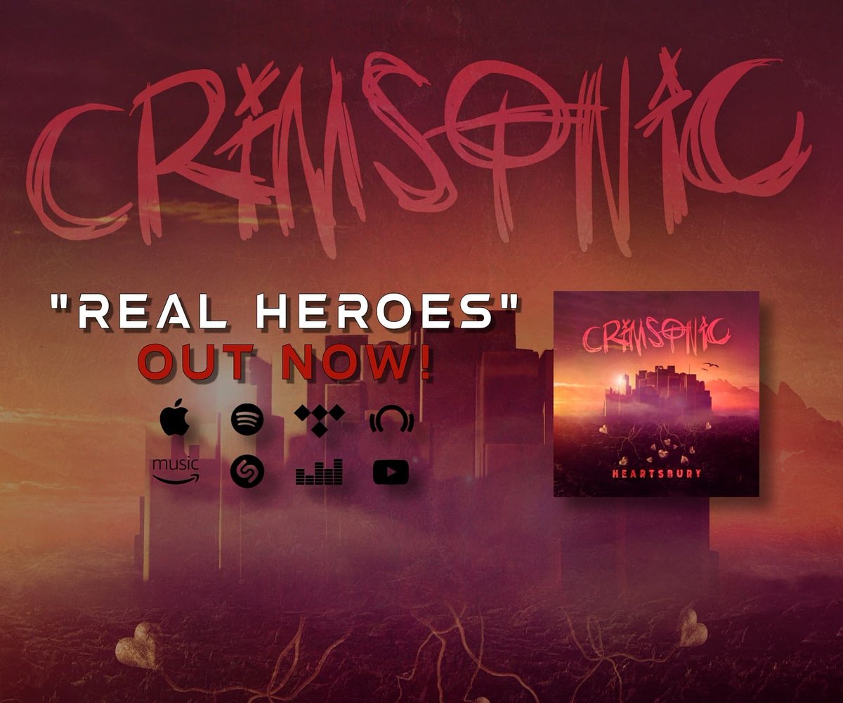 Uutta musaa, olkaa hyvä! 🎵

Kas tässä juuri sinulle laulu- ja soitinyhtyeeni tänään julkaisema kappale 'Real Heroes', mikä on tulevan 'Heartsbury' -albumin ensimmäinen julkaisu. Enjoy!

➡️ bit.ly/CrimsonicRealH…

#Crimsonic #RealHeroes #NewMusic #NewMusicFriday #NewMusicAlert