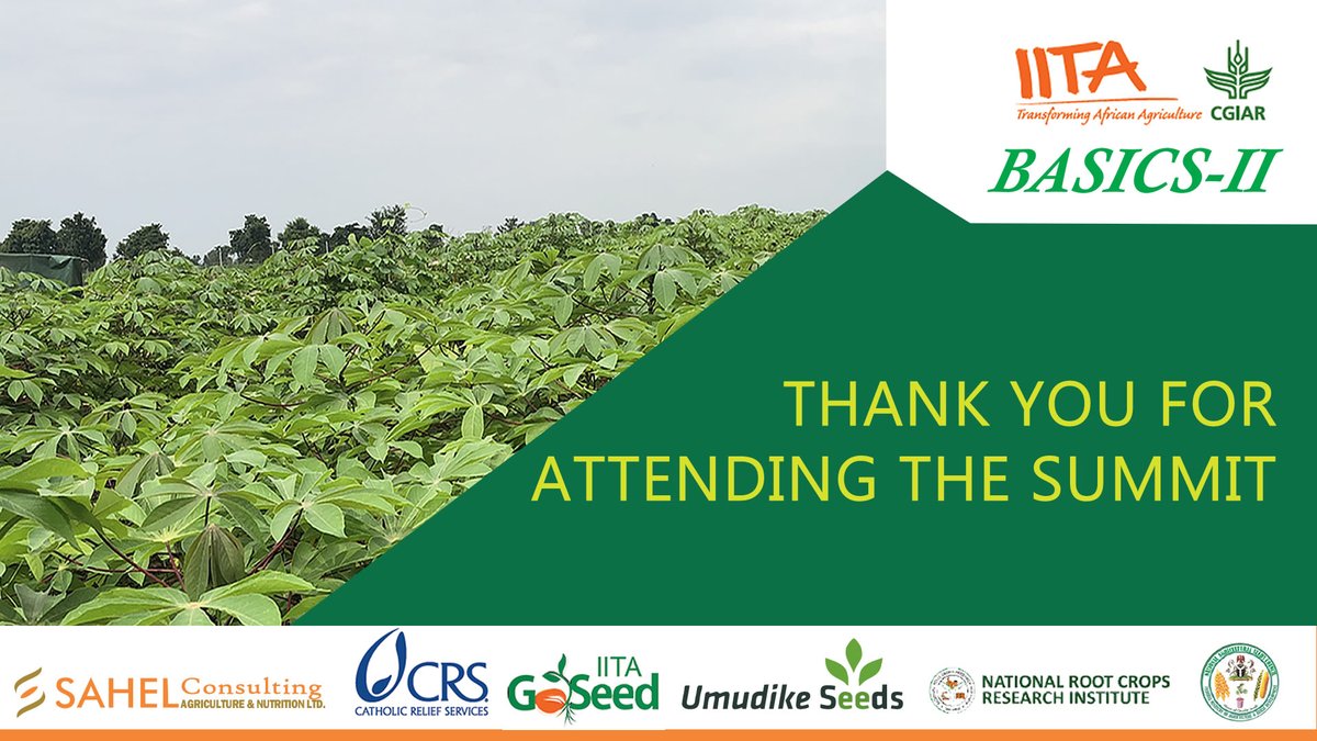 Thank you to our speakers and participants for making the first edition of #cassavaseedbusinesssummit2021 a success. 
To watch the session, click here - sahelconsult.com/cassava-seed-b…

<a href="/CatholicRelief/">CatholicRelief</a> <a href="/IITA_CGIAR/">IITA</a> <a href="/iitagoseedltd/">IITA GoSeed</a> <a href="/nrcri_umudike/">NRCRI UMUDIKE</a> <a href="/umudike_seeds/">Umudike Seeds</a> <a href="/NASC_NG/">NASC</a> <a href="/CassavaMatters/">(IITA)CassavaMatters</a>