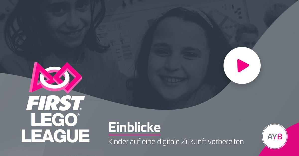 Der #Kreativität sind bei der #FirstLegoLeague keine Grenzen gesetzt. Im #TeamWork wollen wir Kindern spielerisch #Zukunftskompetenzen und Freude an #MINT vermitteln. Mehr Infos findet ihr unter ayb.de/first-lego-lea…
