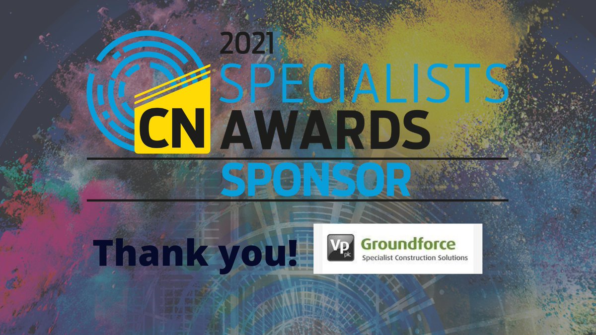 A huge thank you to our sponsor Groundforce. It is a true testament to the calibre of the #CNSpecialists Awards to have these sponsors on board. 

Find out more bit.ly/2GGjCFN 

<a href="/VpGroundforce/">Groundforce</a>  #Construction #Awards