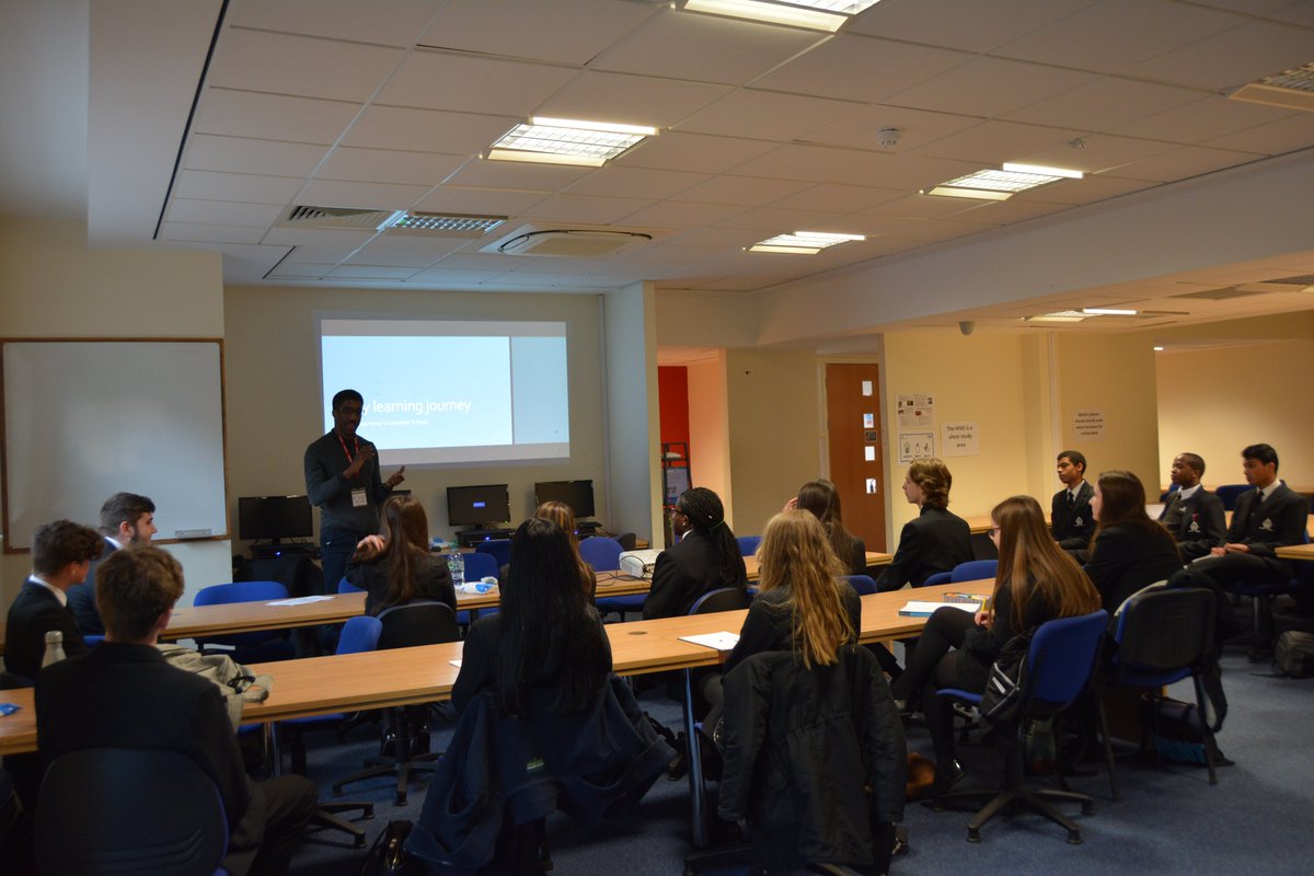 BVGS1527's tweet photo. Daniel Stone, author of 'Getting in. Fitting in? Standing out.' is hosting an Oxbridge seminar for our Oxbridge-aspiring L6th students in the HIVE. Currently, he is asking students what they think they would like to study and where, so he can best tailor his presentation. https://t.co/K15Sdjltu8