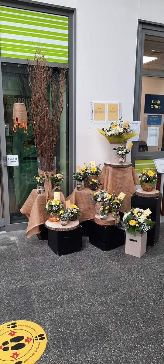 🌼🌿🐝 #beekind Level 2 Diploma students have created a display to showcase their skills and raise awareness for #mentalhealthawarenessweek. So pop down to Flowers at the Hub and pick up a cheerful design to show someone you care. Thanks to Lewis, Victoria, Lauren, Mae and Ellie