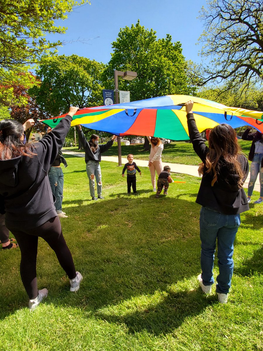 bbauerwego's tweet photo. West Chicago HS successfully had outdoor Preschool and virtual preschool at the same time this week thanks to the child development students! https://t.co/xCXbEwFzHh