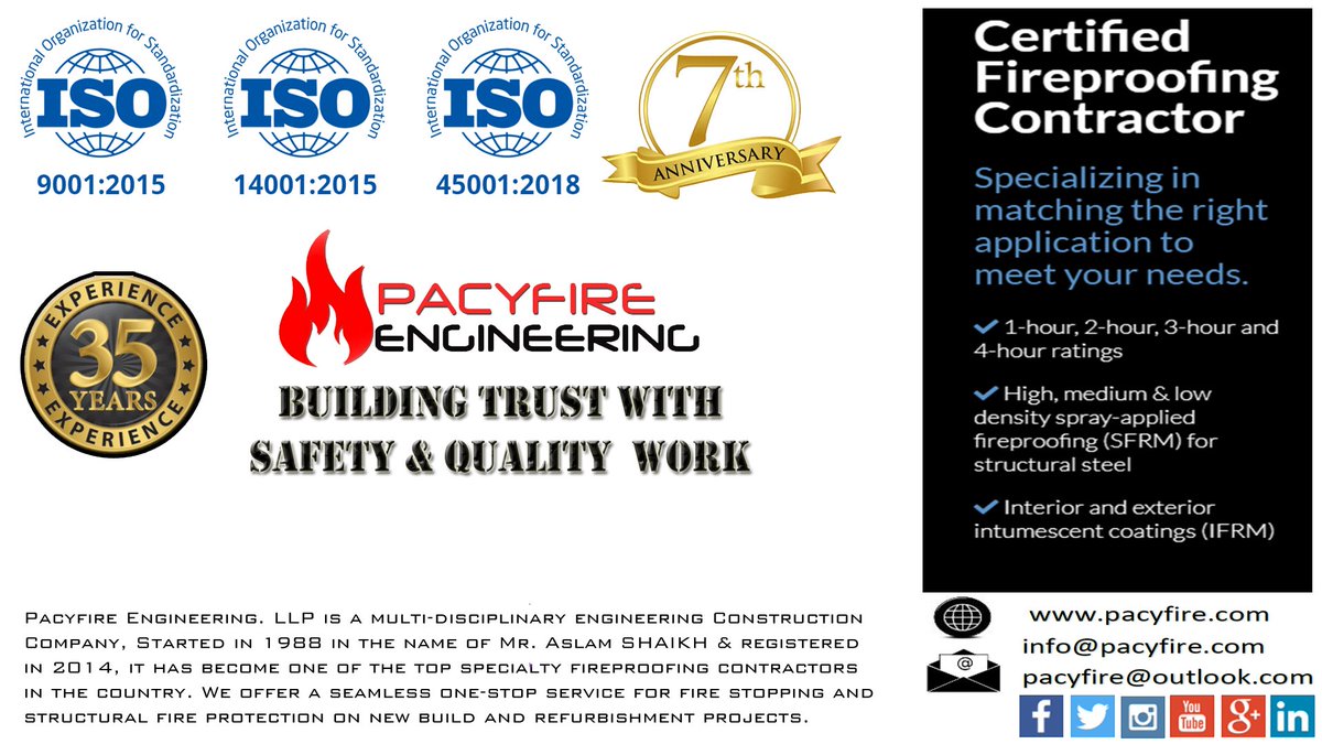 pacyfire's tweet image. 14th May 2021 marks the 7th anniversary of Pacyfire. 
We'd like to say a massive thank you to our staff, 4 always working their hardest and a huge thank you to all our clients, many of whom have been with us since day one and have watched us grow over the last 7th years!