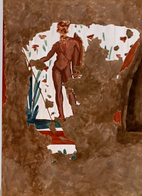LeachGreekTombs's tweet photo. On the east wall of this shear painted tomb also had a figure in a military dress carrying a long spear and a shield, another figure on the west wall was a nude figure also holding a sphere and a shield. https://t.co/CqoJseTj8L