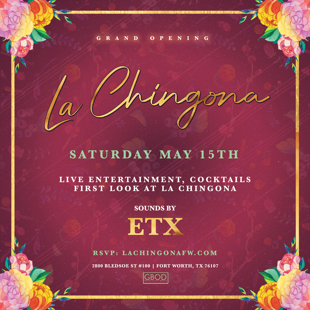 #LaChingona Grand Opening Weekend starts tonight! Make sure you RSVP for entry and a complimentary drink. 🔥
.
RSVP: lachingonafw.com
#lachingonafw #fortworth #fortworth #gbodgroup