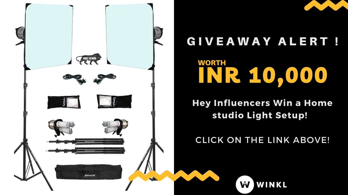 Winkl | A Good Creator Co. (@winklapp) on Twitter photo We are helping influencers set up studio lighting set up at home! 
#influenceurs  #indianinfluencer #studiolights #creators #influencermarketing #India #influencerswanted #winkl 
GIVEAWAY LINK : instagram.com/p/CO2CtWFFirY/ We are helping influencers set up studio lighting set up at home! 
#influenceurs  #indianinfluencer #studiolights #creators #influencermarketing #India #influencerswanted #winkl 
GIVEAWAY LINK : instagram.com/p/CO2CtWFFirY/