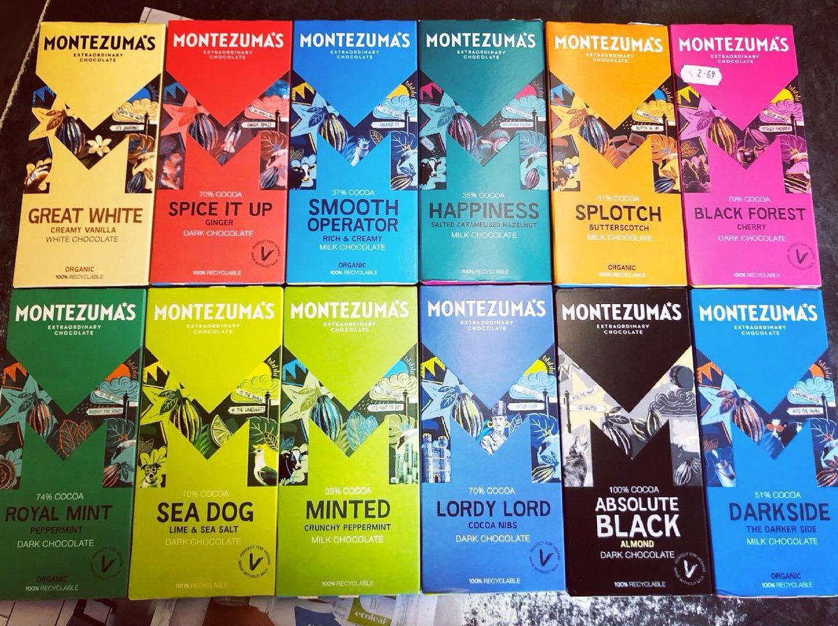 Down2EarthOrg's tweet photo. All delicious Montezumas chocolate now £1.99 whilst stocks last! 

Yes, you read that right! 

Come grab some @ the shop or add it on to your box next week 🤤🤤🤤🍫🍫🍫

#Organic #Chocolate #Coventry #BoxScheme https://t.co/LyOQ2C21og