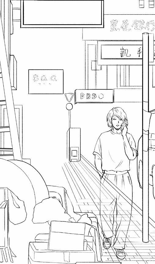 途中 背景描くの難しい 写真をトレースしてるけど 細部をどこまで描くか 伊佐坂みつほ アイコン制作の漫画