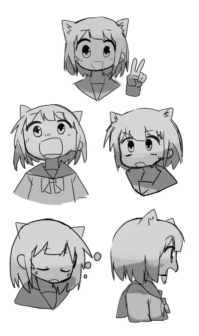 オリキャラのぱっつんちゃん(前髪がパッツンなので)を描いた 