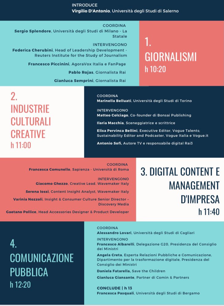 VITE SPERICOLATE TRA SCIENZE E MERENDINE

🗓19.05.21 10:00-13:00 in diretta Fb

#sdcNetwork, Network dei corsi di laurea in Scienze della Comunicazione propone un incontro per raccontare le scienze e le professioni della comunicazione. 

ℹ️ corsi.unisa.it/unisa-rescue-p…
Il programma ⤵️