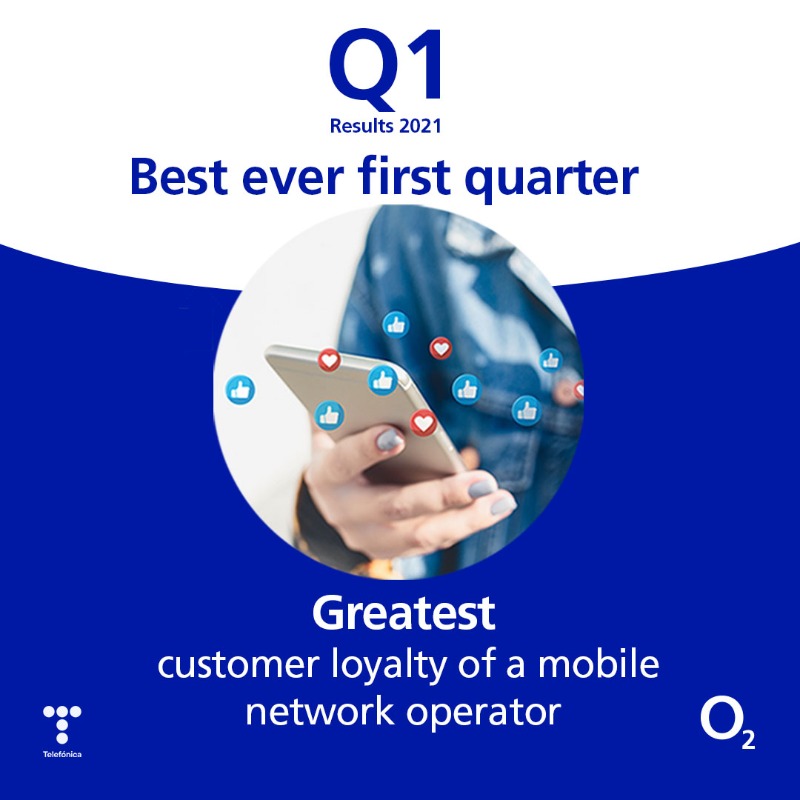 TelefonicaUK's tweet photo. We announced our best ever Q1 results in the history of @O2 yesterday. 

Here are the highlights 👇 #TelefonicaUKResults