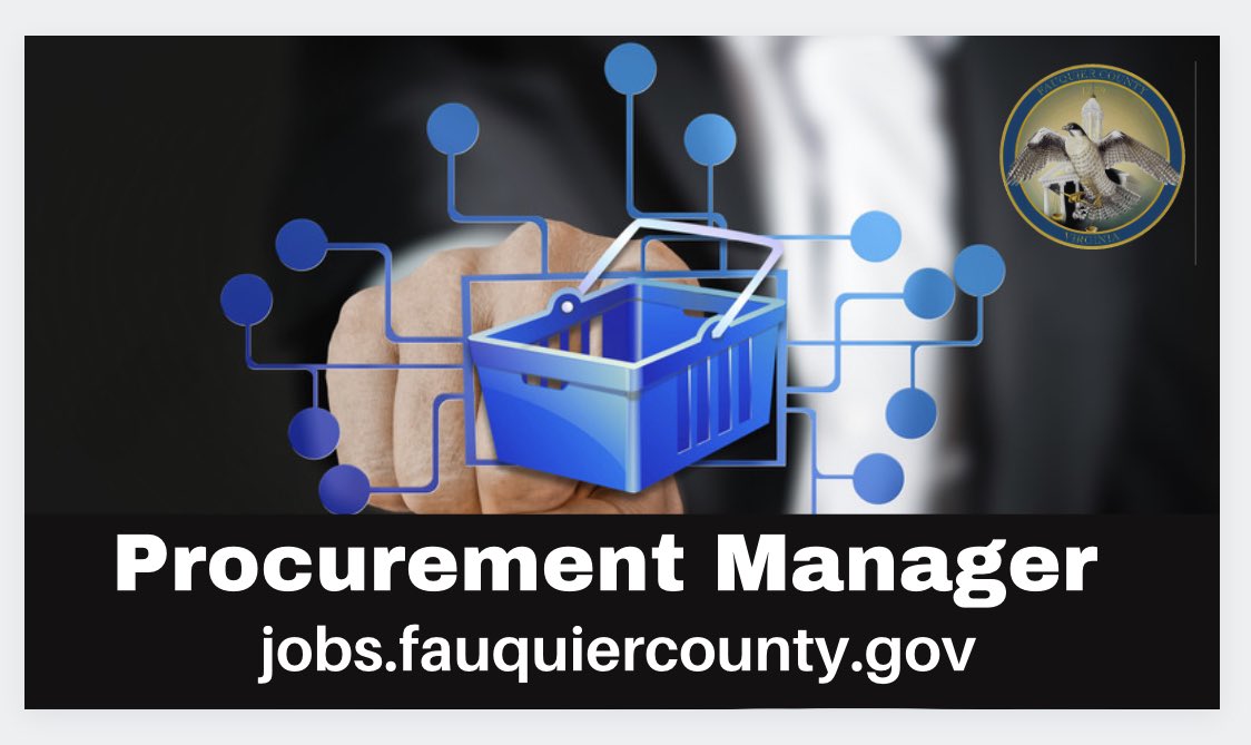 FauquierJobs's tweet photo. Seeking a motivated leader to join our team! Our team works professionally and efficiently to meet procurement needs of both Fauquier County and Fauquier Public Schools. For complete job details and to submit your resume, visit https://t.co/xm8eNOACP1 #procurement #fauquiercounty https://t.co/1cPdKIvH6r