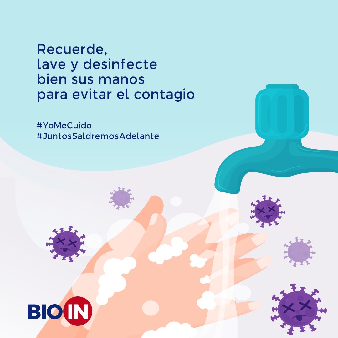 bioinecuador's tweet photo. Recuerde, lave y desinfecte bien sus manos para evitar el contagio. La #prevención es la mejor medida contra el COVID-19
#YoMeCuido
#JuntosSaldremosAdelante
#BioIn https://t.co/lGfiiUf3Yf