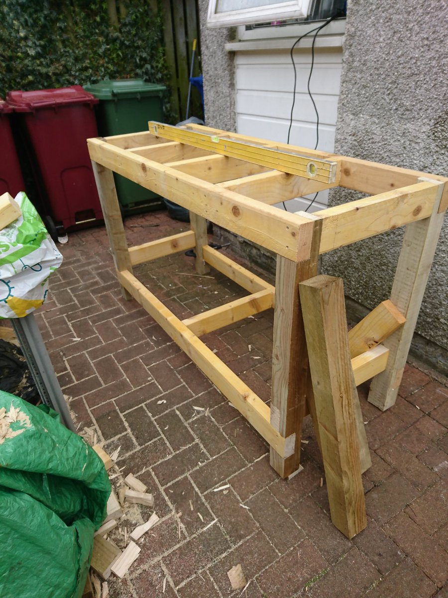 FesterForged's tweet image. So this is why I've been so quiet, I've been busy building this, my very first workbench (first joint work too). I'm happy with how it turned out but I would love to see what you all think.