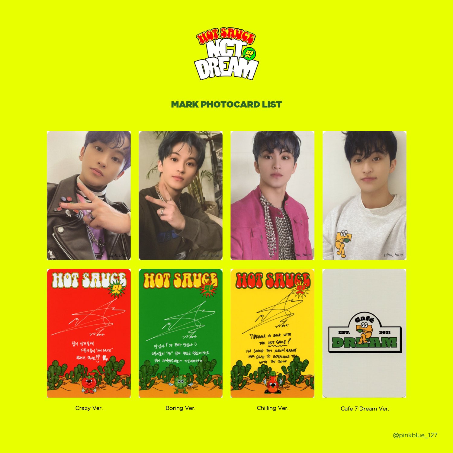 nct マーク トレカ nct dream hot sauce md NCT DREAM 1st Album Hot Sauce Official Photocard Photo Book