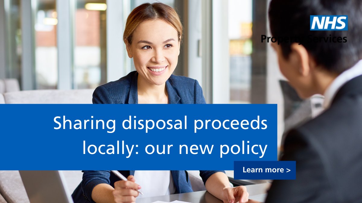 Working with <a href="/DHSCgovuk/">Department of Health and Social Care</a> and <a href="/NHSEngland/">NHS England</a>, we have developed a new policy that will see proceeds of disposals from surplus buildings and properties within the NHSPS estate shared with local health economies.

Learn more 👇

property.nhs.uk/news-insight/n…

#NHS #Estate #Disposals