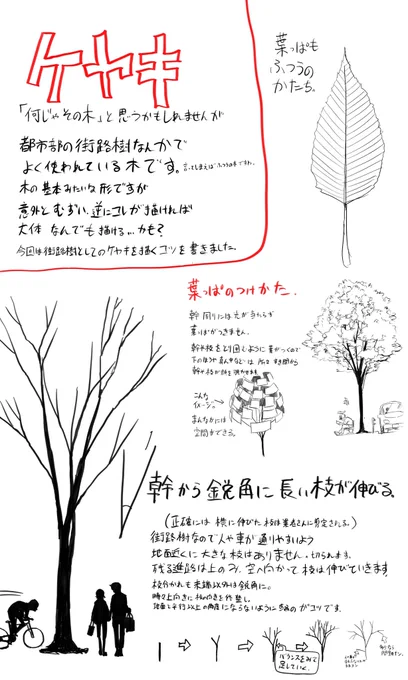 覚えといて損はない3種類の木を描くコツです。 