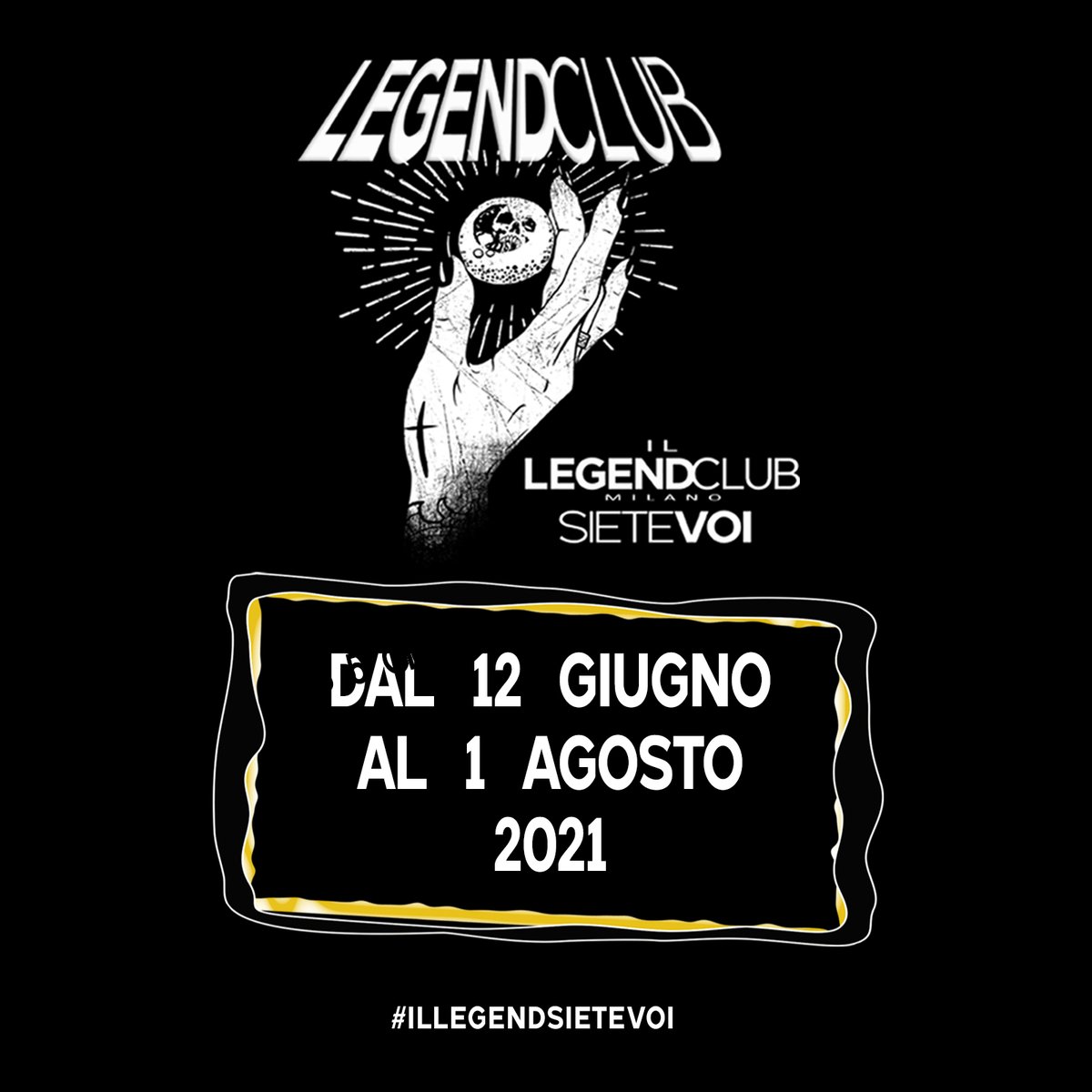 SAVE THE DATE  dal 12 Giugno al 1 Agosto 2021
A breve troverai tutte le informazioni relative a "Il Legend Siete Voi"
 #illegendsietevoi #legendclubmilano