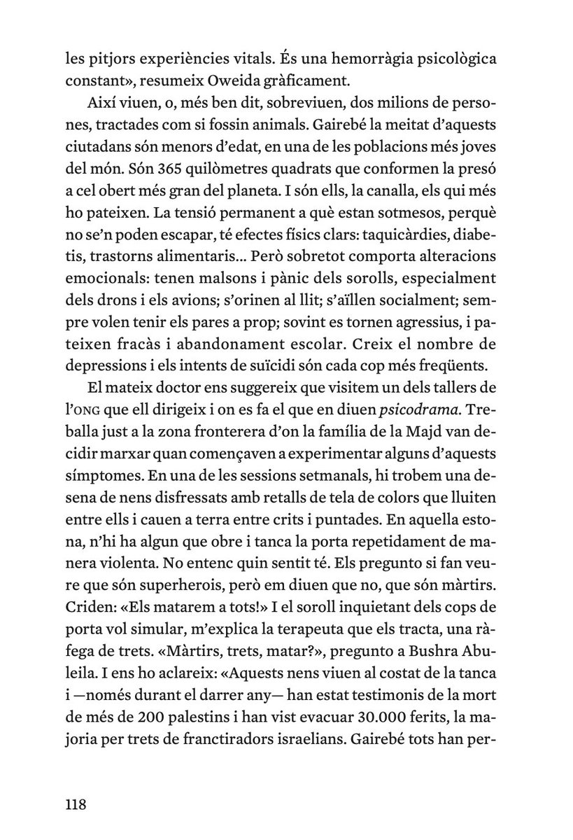 jcgirbes's tweet photo. A #DonesValentes, @txellfeixas ens descriu la 'Síndrome de Gaza', un trauma que no té final: 

"Us imagineu viure pensant que si Israel no t’està bombardejant ho farà en qualsevol moment? 
Així viuen, o sobreviuen, dos milions de persones, tractades com si fossin animals." https://t.co/sFfrYo9mVs