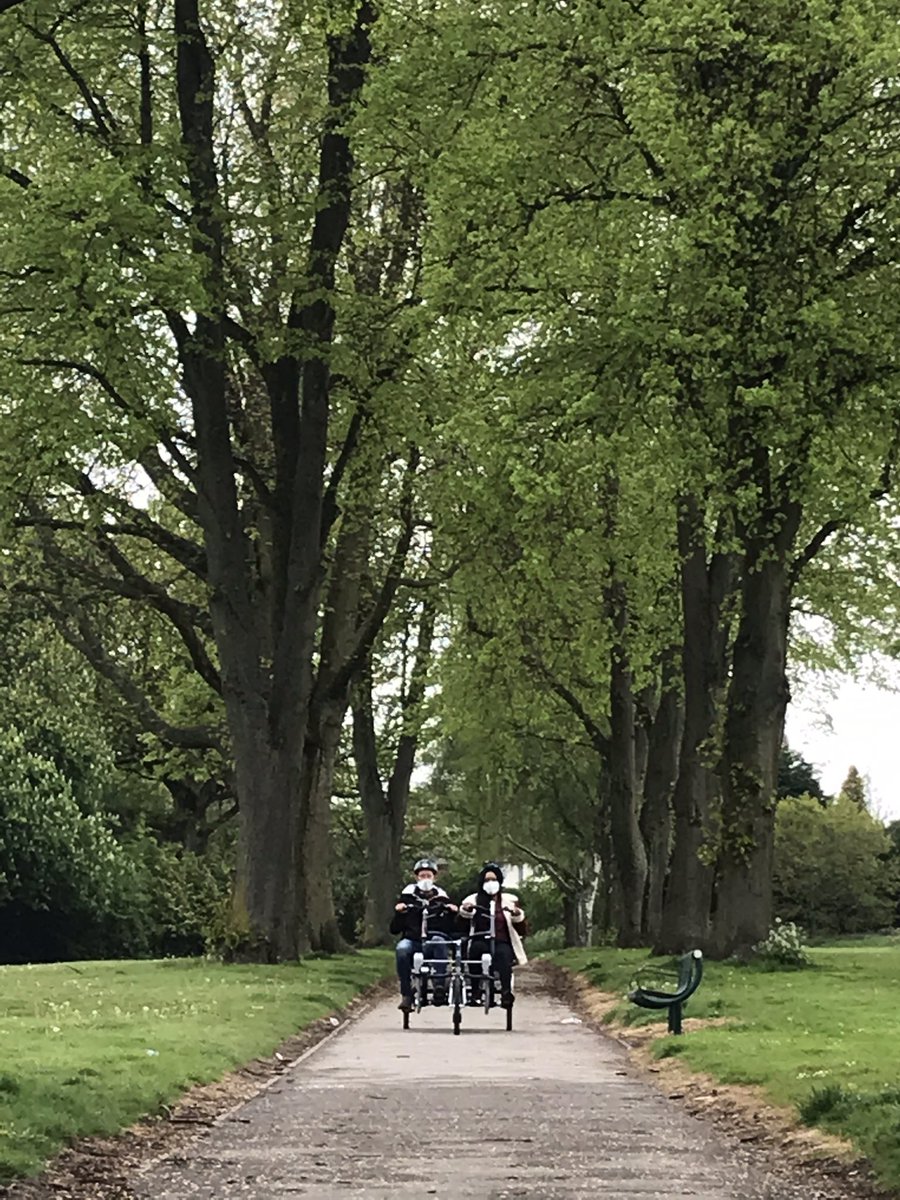 ParkrideMM's tweet photo. Cycling sessions for Carers over 50 every week In Yardley! Today we’re in Fox Hollies Park! Know a carer that may want to get pedals moving? Bikes to suit everyone, please get in touch! #Carers #BirminghamCarers #Yardley #Cycling #InclusiveCycling https://t.co/ZxueSDCNZU