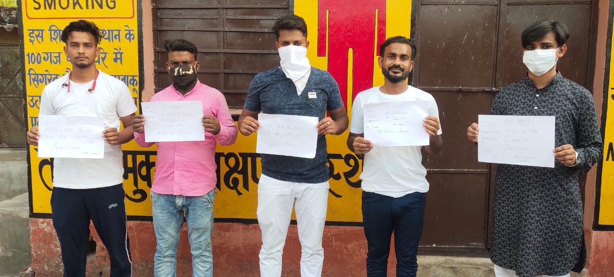 msf4Jharkhand's tweet photo. Several msf leader/member. In different part of whole state are join in the online protest on the call of msf State Committee.

With our Soul , With our Blood
We are with you Palestine.

From Dhanbad , Jharkhand in the leadership of msf district committee.

#indialovepalestine https://t.co/8lqSmqIyI1
