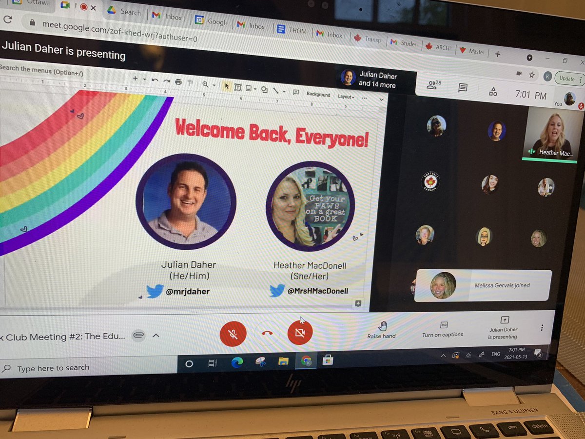 Thank you @mrjdaher &amp; <a href="/MrsHMacDonell/">Heather MacDonell (she/her)</a> for sharing your insights and creating a space for educators to share and learn ❤️🧡💛💚💙💜
