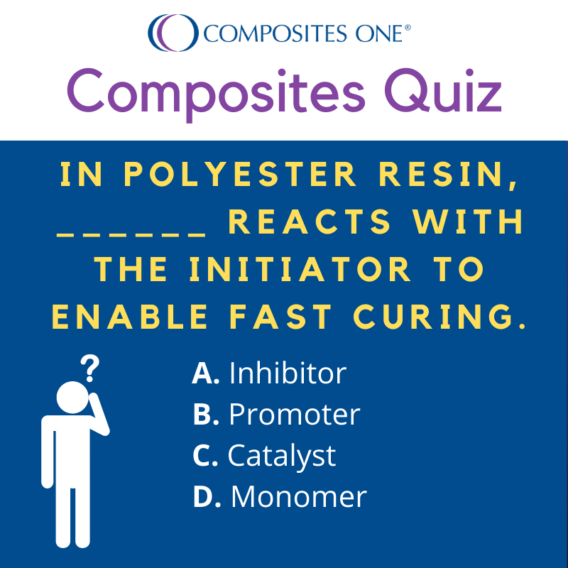 compositesone's tweet photo. Polyester and vinyl ester resins are the most commonly used matrix resins to create composite parts. Test your knowledge below! #Composites #compositesquiz #compositesexpert #resin #polyesterresin https://t.co/rNFaMSJrPk