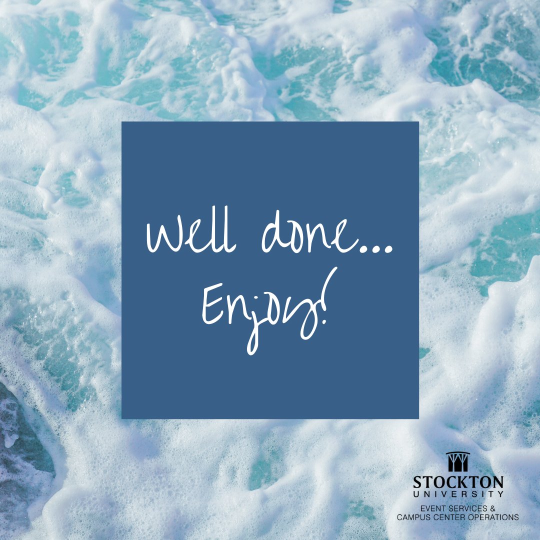 The Office of Event Services &amp; Campus Center Operations applauds all our students for finishing out this school year strong. If you just graduated, we wish you the best! If not, enjoy your summer, recharge those batteries &amp; see you at the end of the summer! #stocktonuniversity