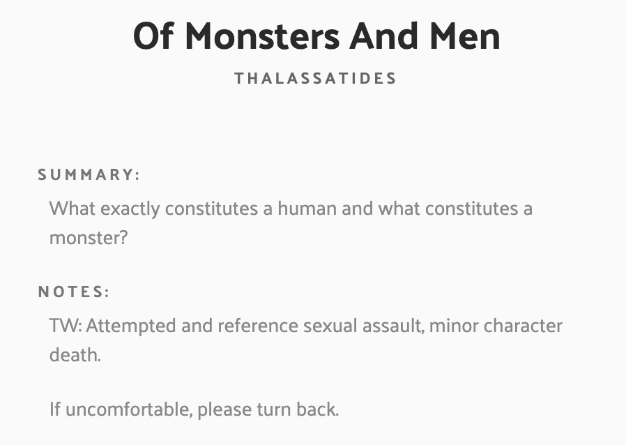 thalassatides's tweet photo. A late submission for Day 03, Partners in Crime... or at least, I tried to hit that note for #AnnGoroWeek. Trigger warnings are listed in the image.
https://t.co/T44LLZiVOk https://t.co/V7EbTnMwzI