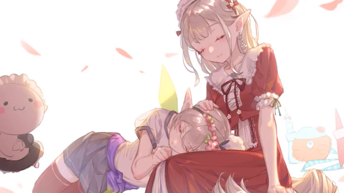 #えるの絵だよ 
もう孤高じゃないえるふ 