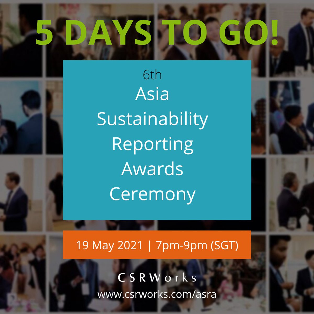 CSRWorks_'s tweet photo. The countdown to the largest sustainability reporting awards has begun. The winners of 6th Asia Sustainability Reporting Awards will be revealed on 19 May 2021 in a virtual awards night.
#sustainability #awards #esgreporting #integratedreporting #asra https://t.co/eK3SRNLoON