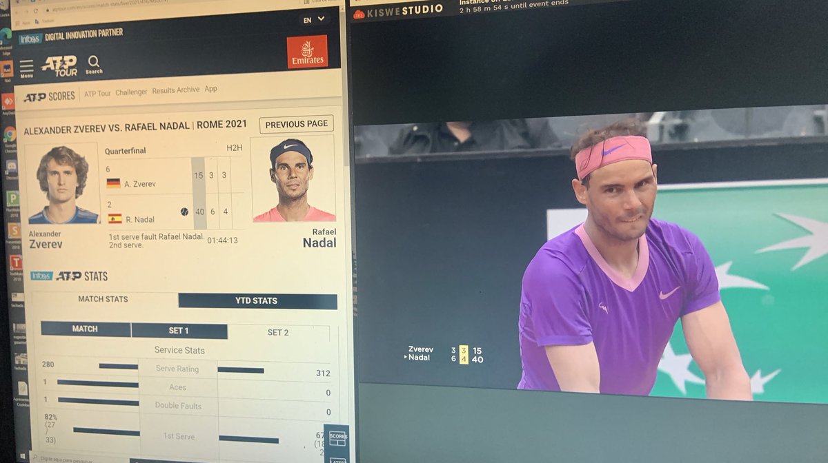 Nadal encaminhando a semi ..segue aí #tenisnaespn