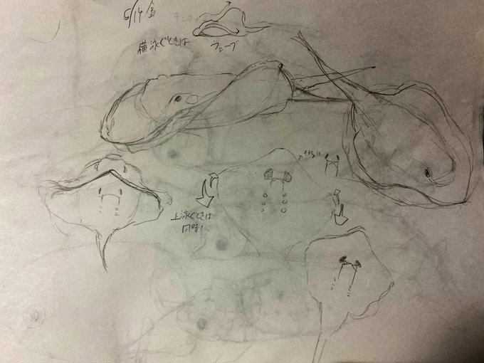 水族館スケッチ
ムズムズだった 