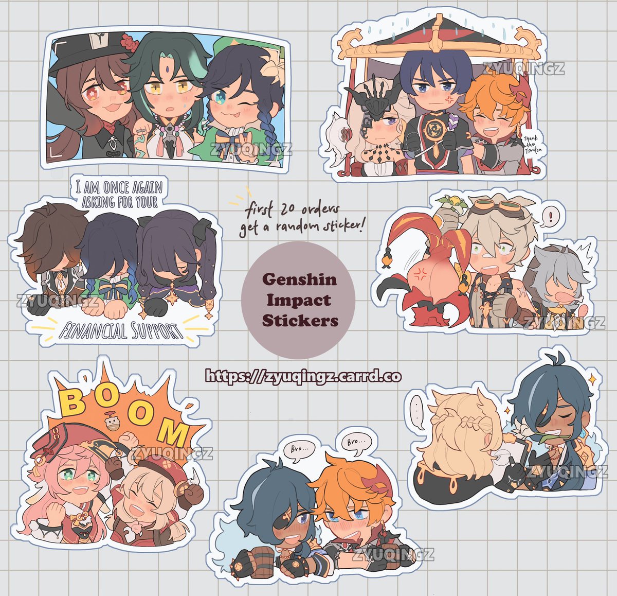 🌟RTs & Likes Appreciated!🌟
My shop opened today!! I have a lot of charm designs up for Preorder + some wack stickers, selling some Kaebedo prints too ❄️✨
The link is on my carrd in my bio!
#GenshinImpact #原神 