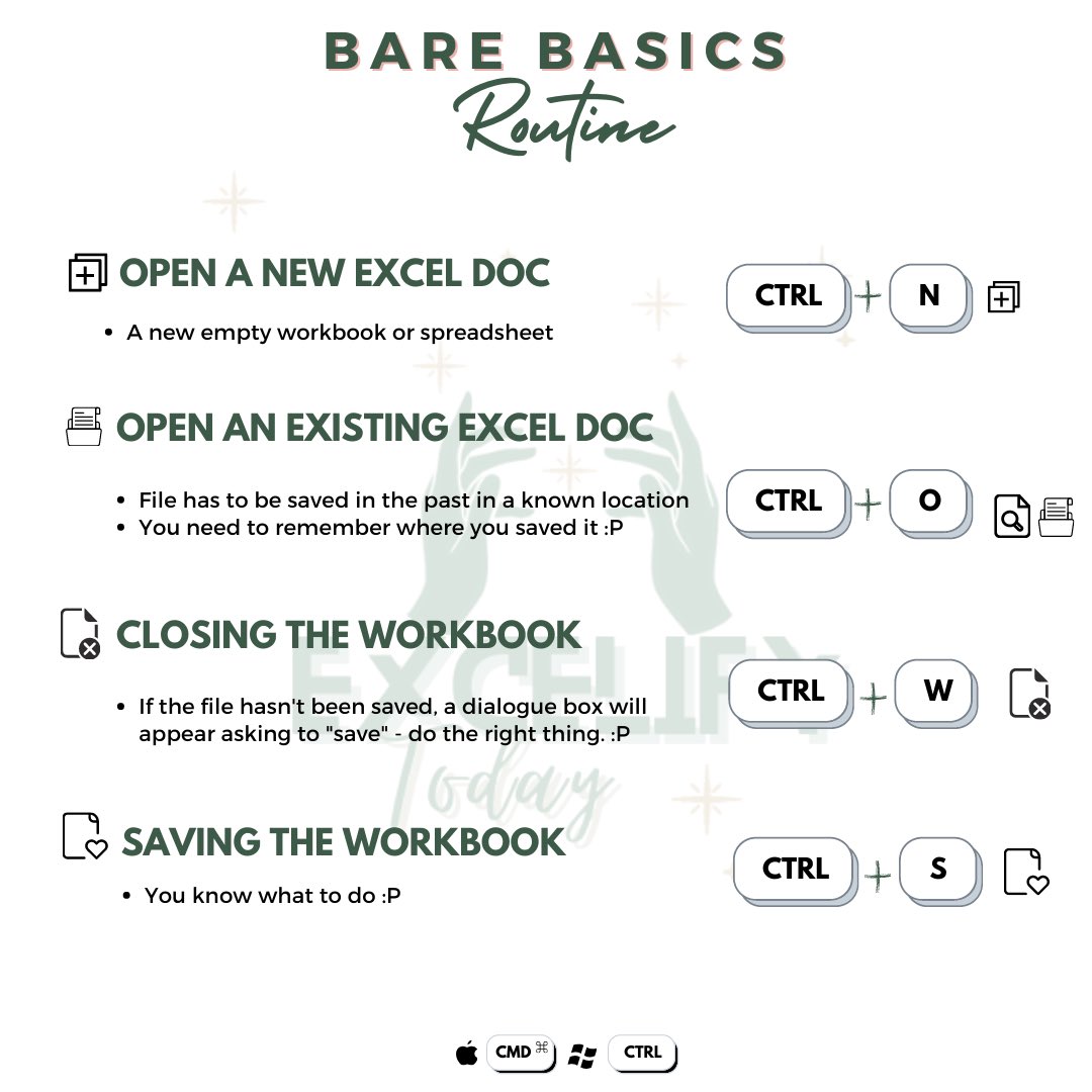 ExcelifyT's tweet image. Start to learn and unlearn.. here’s to kicking off our #BareBasics series.. 

Some you know, and some you forgot you knew 👩🏻‍💻