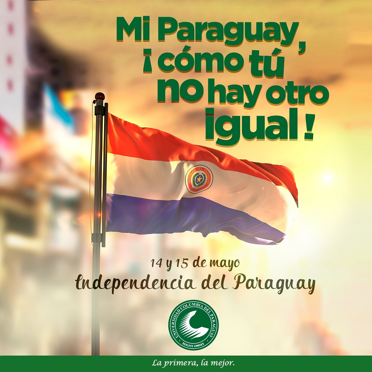 ColumbiaMedPY's tweet photo. “Somos un país con sueños de crecimiento, con esperanzas de un futuro mejor.”
¡Felicidades por tus 210 años de Independencia!
¡Rohayhu Paraguay! 🎊💚🇵🇾 https://t.co/oiAeGmwSgz