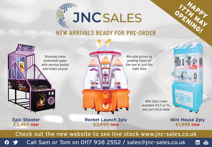Good luck to those opening their sites again next week. Ahead of a busy season, here’s some or our new lines now available for pre-order 🏀🚀🕹 jnc-sales.co.uk