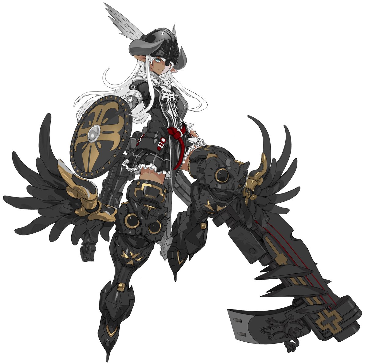 「昔描いた
「GODZ ORDER」
メグミ・アスモデウスちゃん
展示用イラストで」|あきまんPLAMAX「GODZ ORDER」神翼騎士団のイラスト