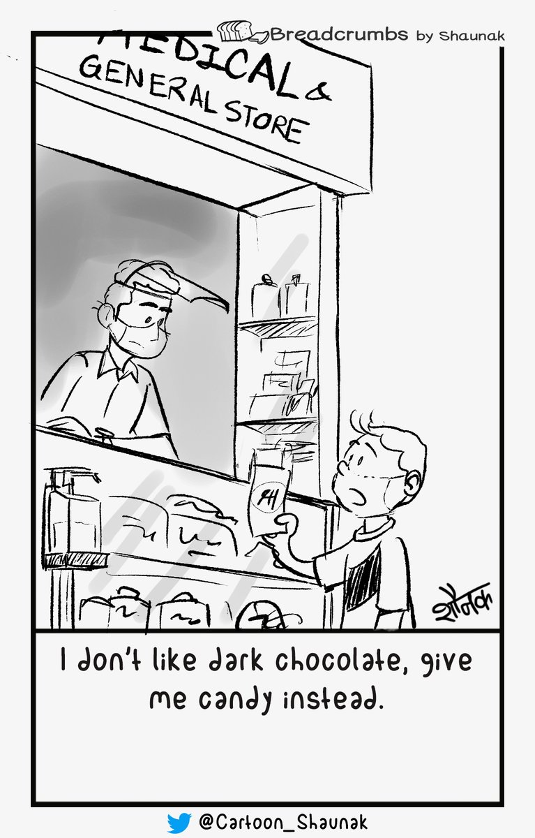 Cartoon_Shaunak's tweet photo. #Indians are #worried with the whole #uncertanity of the #CovidVaccine , #medical #system and lack of govt. #empathy . Don't think #darkchocolate is going to help. #cartoon #marathi #COVIDSecondWave https://t.co/a49NSdXxKd
